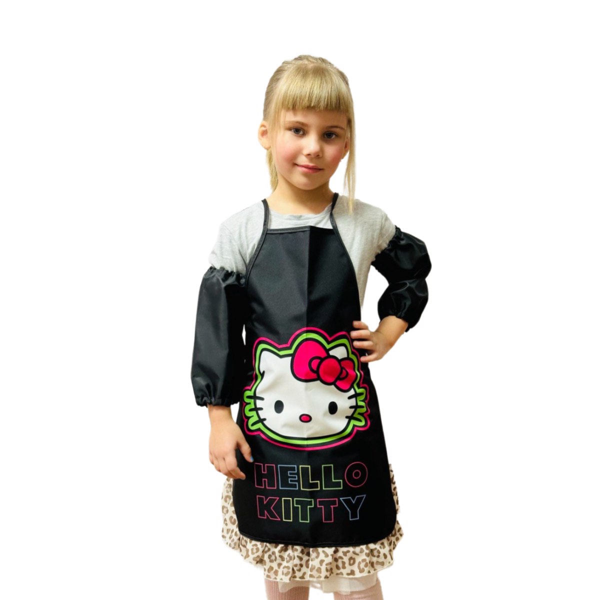 Фартуки Hello Kitty от Centrum. Удобные модели для труда и творчества с нарукавниками в комплекте.