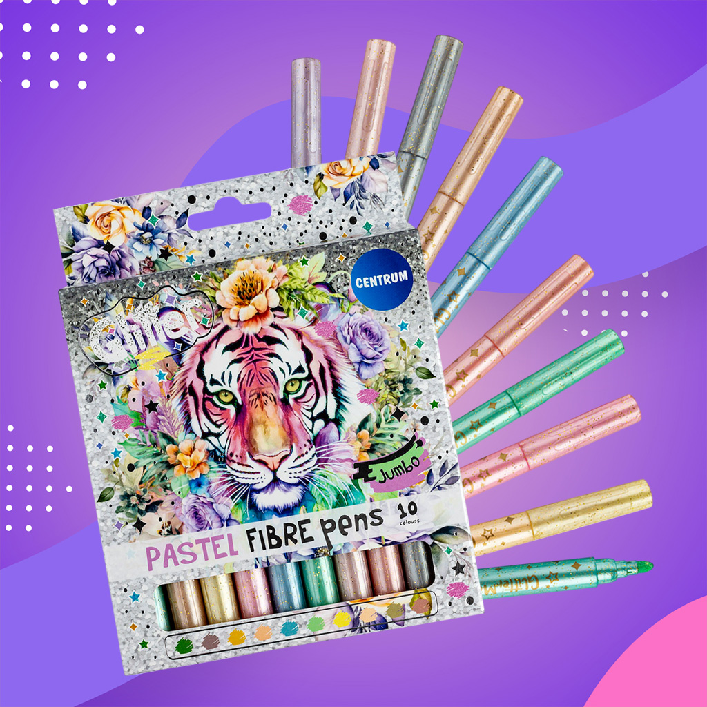 Фломастеры JUMBO PASTEL GLITTER от Centrum.  Раскройте мир нежного сияния.