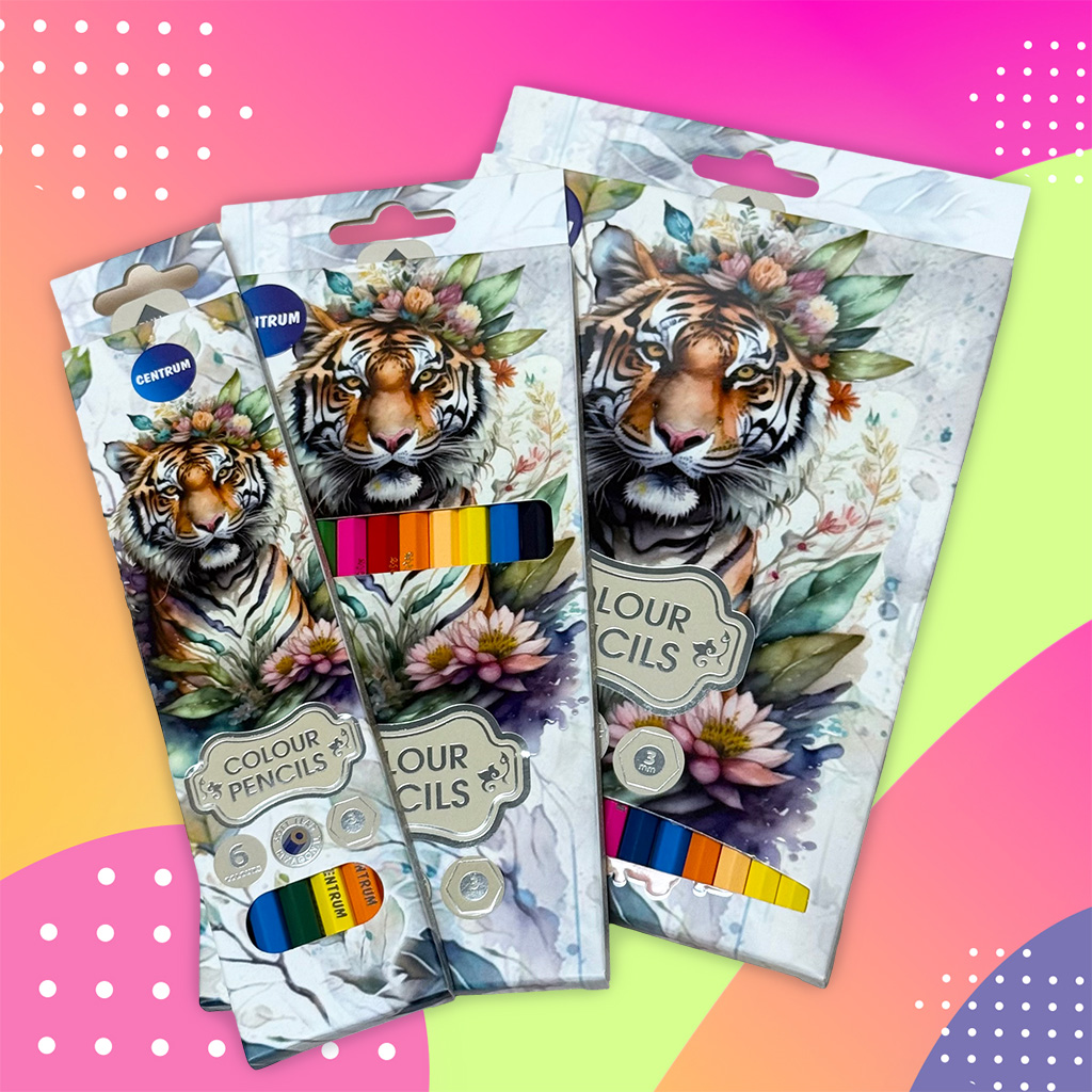 Коллекция цветных карандашей TIGER от Centrum.